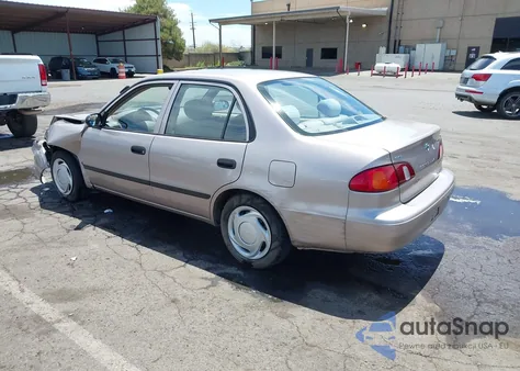 2000 Toyota Corolla Ce из США, поврежденный, VIN 1NXBR12E0YZ407281